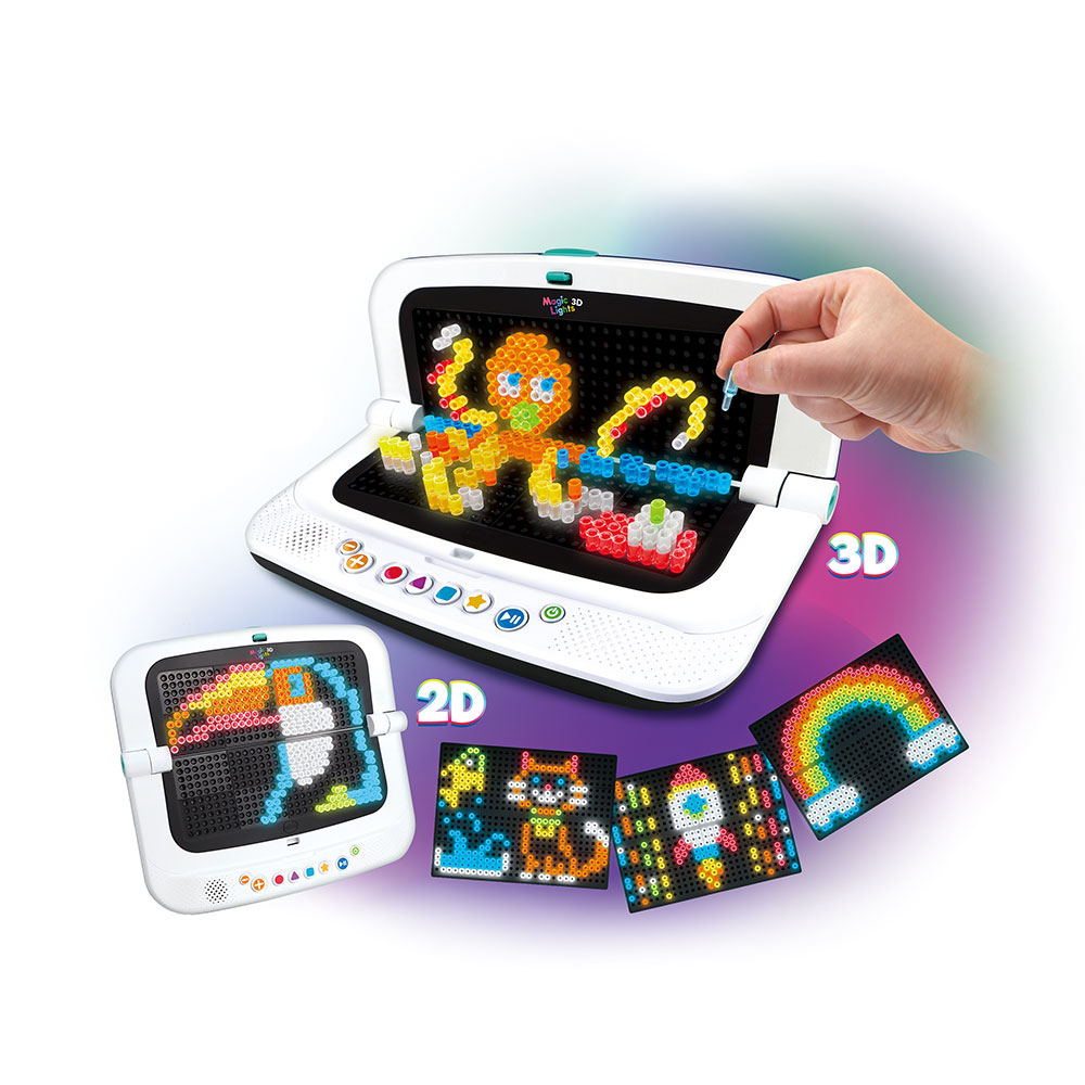 VTech Magic Lights 3D, Juguete artístico y creativo para niños +4 años, Haz que tus obras de arte cobren vida en 2Dy3D con luz y sonido